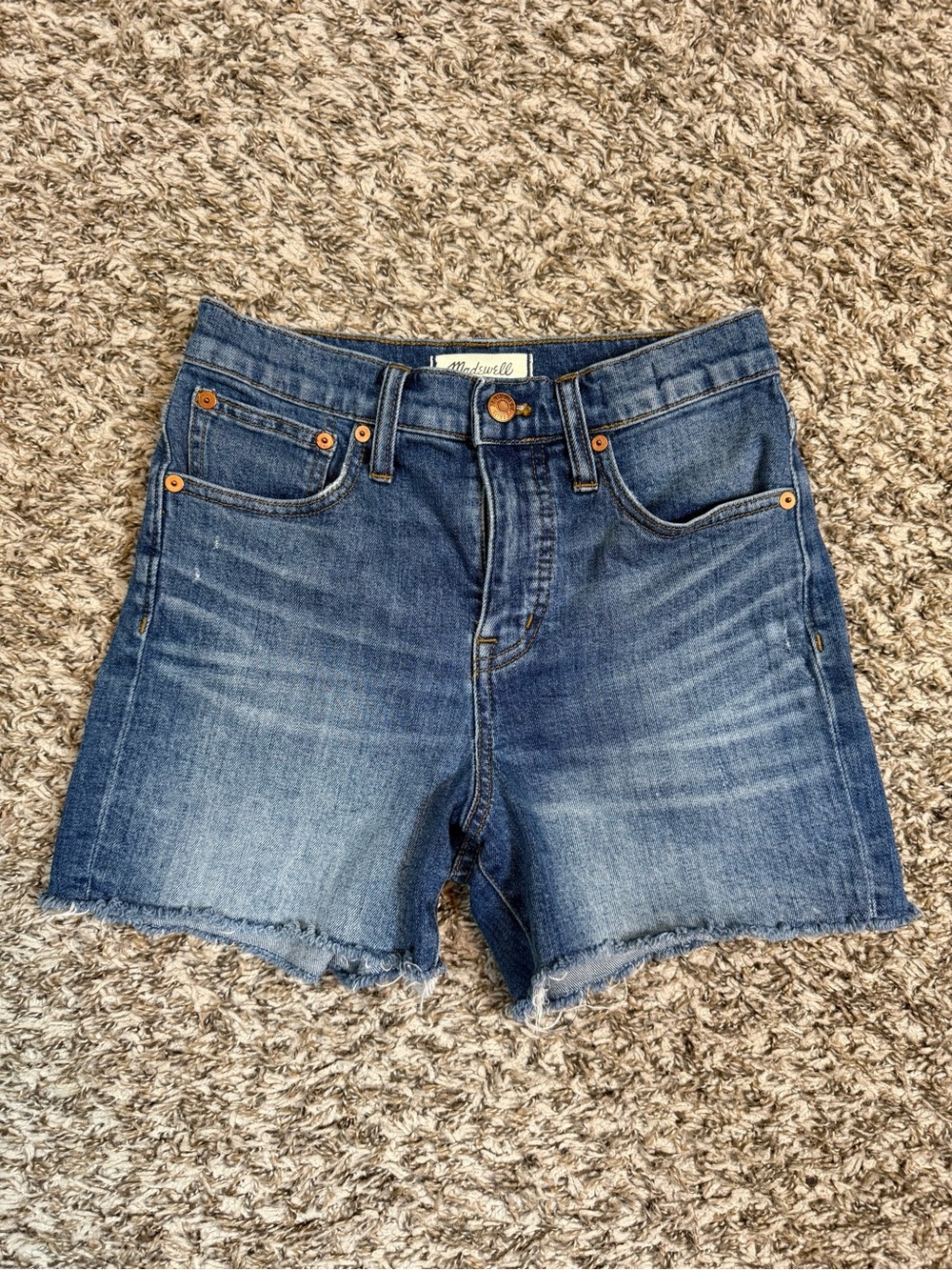 Madewell High Rise Denim Cutoff Shorts "Glenoaks" Wash Size 24
